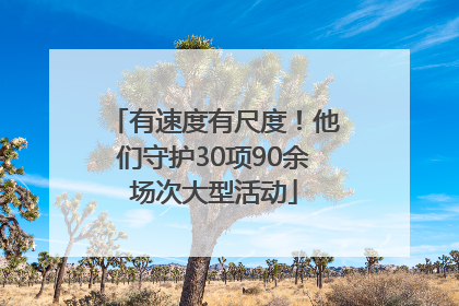 有速度有尺度！他们守护30项90余场次大型活动