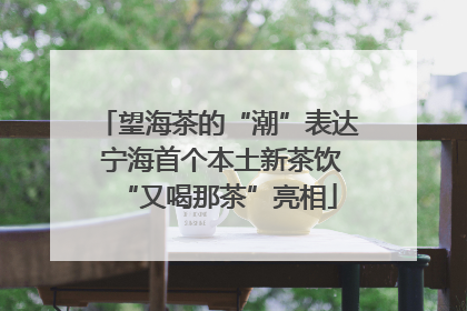 望海茶的“潮”表达 宁海首个本土新茶饮“又喝那茶”亮相
