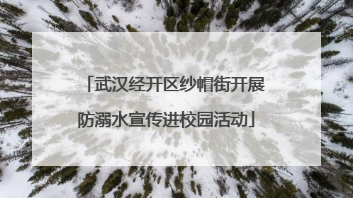 武汉经开区纱帽街开展防溺水宣传进校园活动