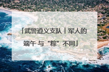 武警遵义支队︱军人的端午 与“粽”不同