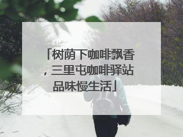 树荫下咖啡飘香，三里屯咖啡驿站品味慢生活