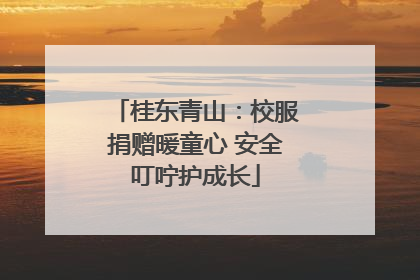 桂东青山：校服捐赠暖童心 安全叮咛护成长