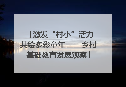 激发“村小”活力 共绘多彩童年——乡村基础教育发展观察