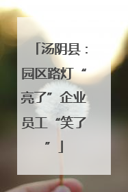汤阴县：园区路灯“亮了”企业员工“笑了”
