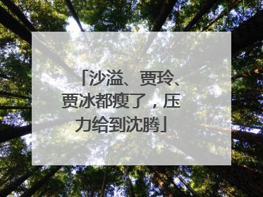 沙溢、贾玲、贾冰都瘦了，压力给到沈腾