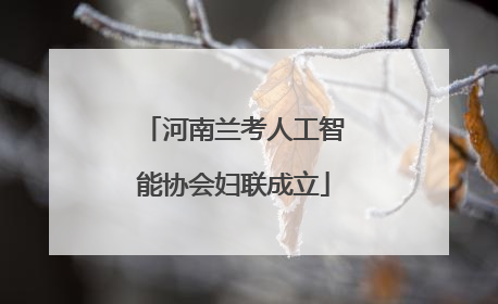 河南兰考人工智能协会妇联成立