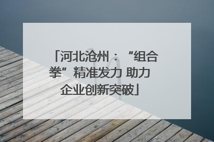 河北沧州：“组合拳”精准发力 助力企业创新突破