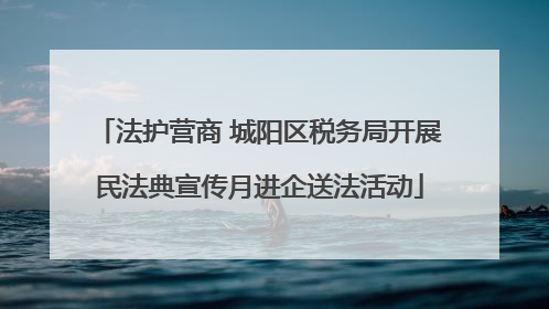 法护营商 城阳区税务局开展民法典宣传月进企送法活动