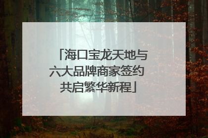 海口宝龙天地与六大品牌商家签约 共启繁华新程