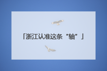 浙江认准这条“轴”