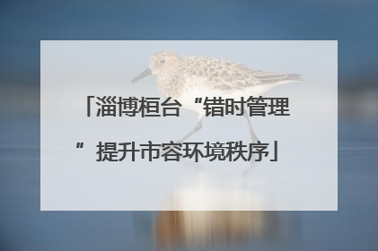 淄博桓台“错时管理”提升市容环境秩序