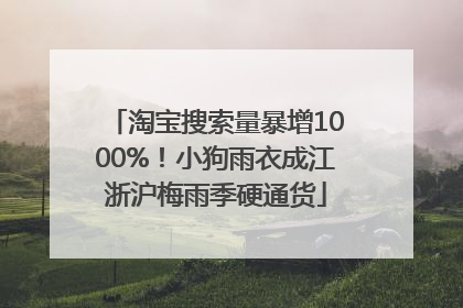 淘宝搜索量暴增1000%！小狗雨衣成江浙沪梅雨季硬通货