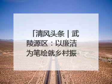 清风头条｜武陵源区：以廉洁为笔绘就乡村振兴新画卷
