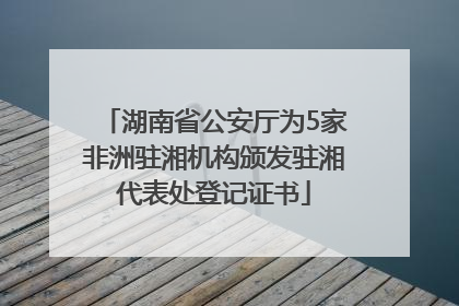 湖南省公安厅为5家非洲驻湘机构颁发驻湘代表处登记证书