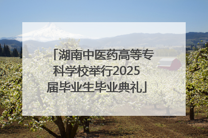 湖南中医药高等专科学校举行2025届毕业生毕业典礼
