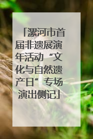漯河市首届非遗展演年活动“文化与自然遗产日”专场演出侧记