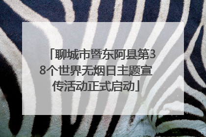 聊城市暨东阿县第38个世界无烟日主题宣传活动正式启动