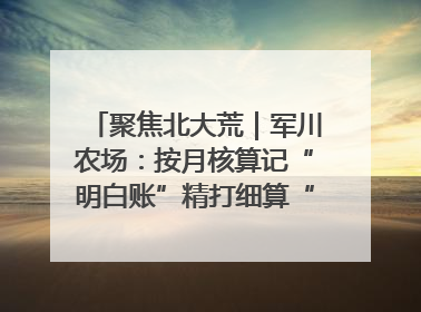 聚焦北大荒｜军川农场：按月核算记“明白账”精打细算“过紧日子”