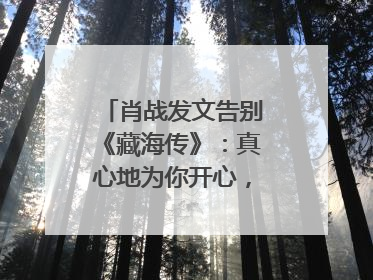 肖战发文告别《藏海传》：真心地为你开心，有这么多人懂你，导演回应“是否有第二季”