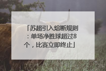 苏超引入熔断规则：单场净胜球超过8个，比赛立即终止