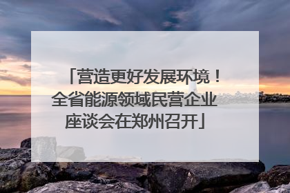 营造更好发展环境！全省能源领域民营企业座谈会在郑州召开
