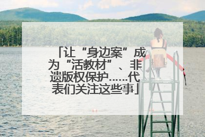 让“身边案”成为“活教材”、非遗版权保护……代表们关注这些事