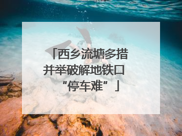 西乡流塘多措并举破解地铁口“停车难”