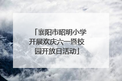 襄阳市昭明小学开展欢庆六一暨校园开放日活动