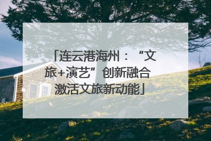 连云港海州：“文旅+演艺”创新融合 激活文旅新动能