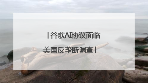 谷歌AI协议面临美国反垄断调查