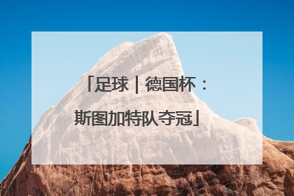 足球｜德国杯：斯图加特队夺冠