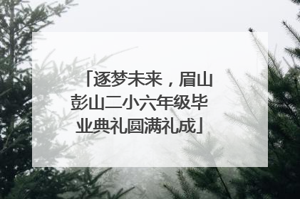 逐梦未来，眉山彭山二小六年级毕业典礼圆满礼成