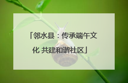 邻水县：传承端午文化 共建和谐社区