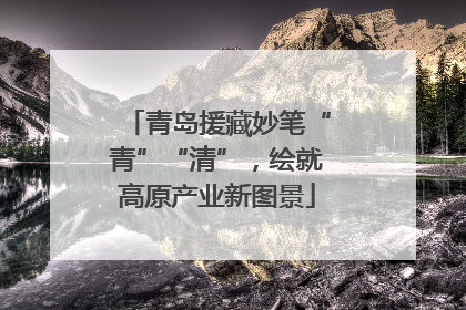 青岛援藏妙笔“青”“清”，绘就高原产业新图景