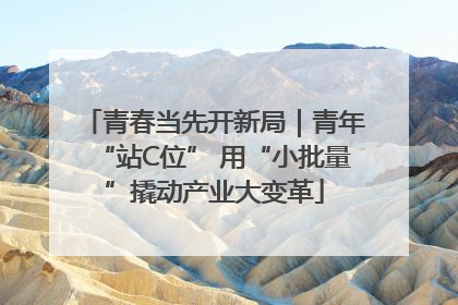 青春当先开新局｜青年“站C位” 用“小批量”撬动产业大变革