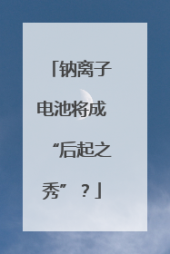 钠离子电池将成“后起之秀”？