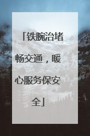 铁腕治堵畅交通，暖心服务保安全