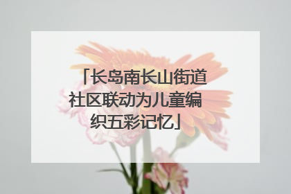 长岛南长山街道社区联动为儿童编织五彩记忆