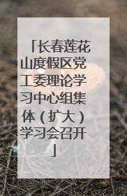长春莲花山度假区党工委理论学习中心组集体（扩大）学习会召开