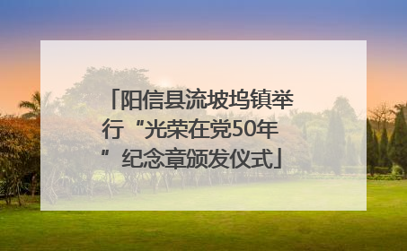 阳信县流坡坞镇举行“光荣在党50年”纪念章颁发仪式