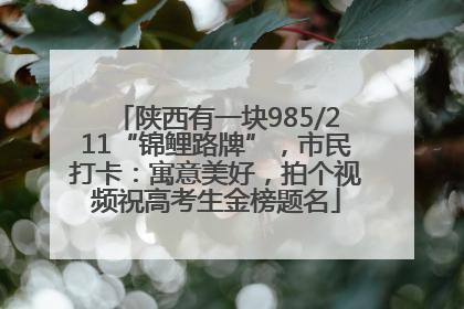 陕西有一块985/211“锦鲤路牌”，市民打卡：寓意美好，拍个视频祝高考生金榜题名