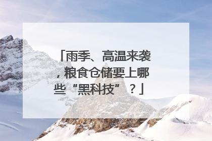 雨季、高温来袭，粮食仓储要上哪些“黑科技”？