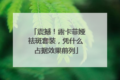 震撼！露卡菲娅祛斑套装，凭什么占据效果前列
