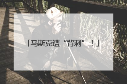 马斯克遭“背刺”！