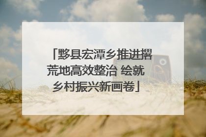 黟县宏潭乡推进撂荒地高效整治 绘就乡村振兴新画卷