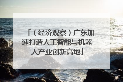 （经济观察）广东加速打造人工智能与机器人产业创新高地