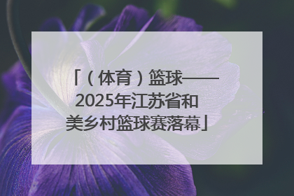 （体育）篮球——2025年江苏省和美乡村篮球赛落幕