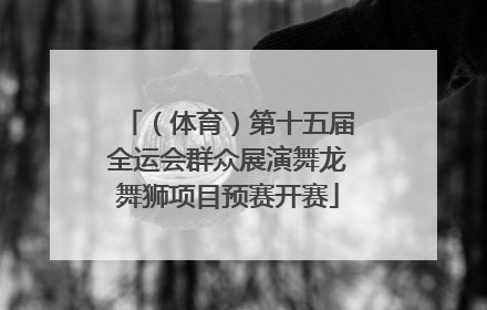 （体育）第十五届全运会群众展演舞龙舞狮项目预赛开赛