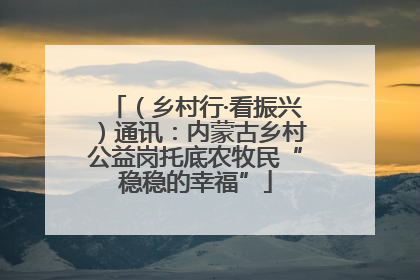 （乡村行·看振兴）通讯：内蒙古乡村公益岗托底农牧民“稳稳的幸福”