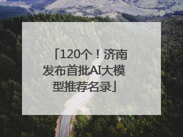 120个！济南发布首批AI大模型推荐名录